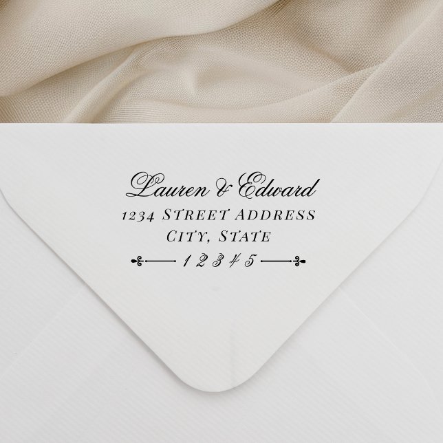 Royal Wedding Inspired Wedding Return Address Self-inking Stamp (Creator Uploaded)