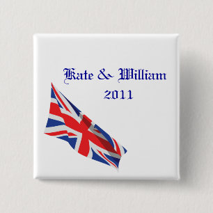 Royal Wedding /Kate and William 15 Cm Square Badge