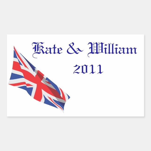 Royal Wedding /Kate and William Rectangular Sticker (Front)