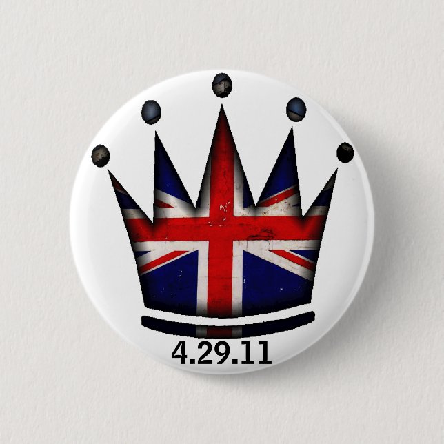 Royal Wedding Kate & William 6 Cm Round Badge (Front)