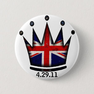 Royal Wedding Kate & William 6 Cm Round Badge