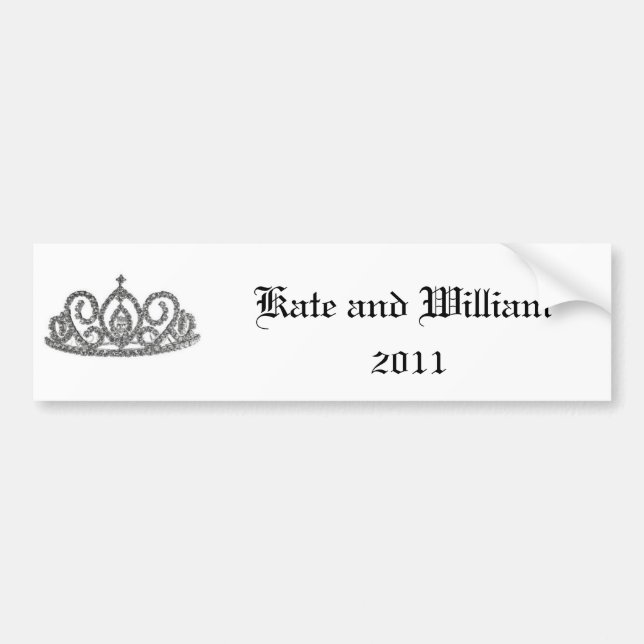 Royal Wedding/Kate & William Bumper Sticker (Front)