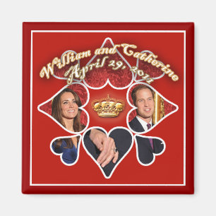 Royal Wedding Magnets for Party Favours