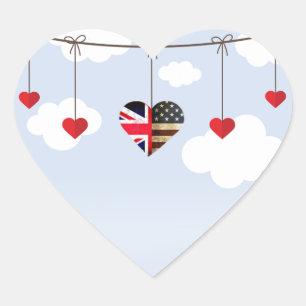 Royal Wedding Party Gift supplies Heart Sticker