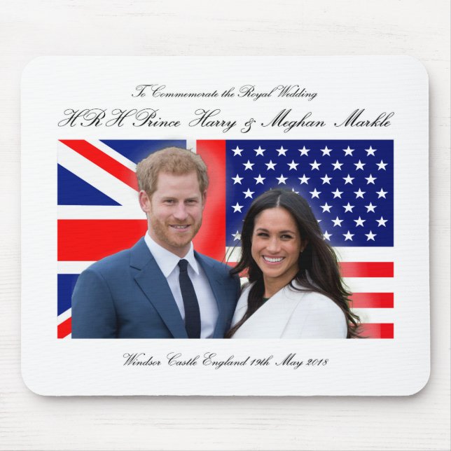 Royal Wedding Prince Harry and Meghan Markle Mouse Pad (Front)