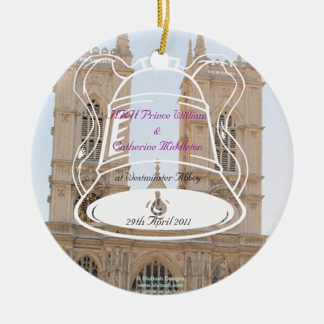 Royal Wedding Souvenirs Ceramic Ornament (Front)