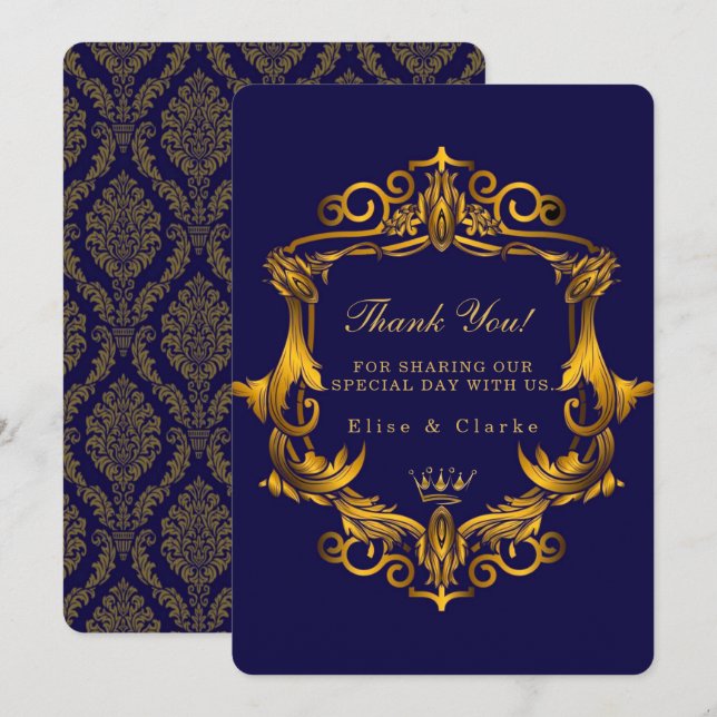 Royal Wedding Thank You Cards (Front/Back)