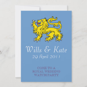 Royal Wedding Watch Party Invitation (Blue)