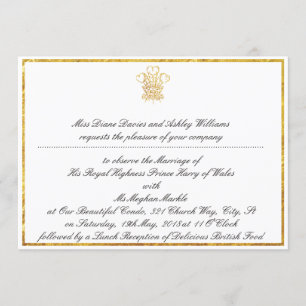 Royal Wedding Watch Party Invitation   London UK