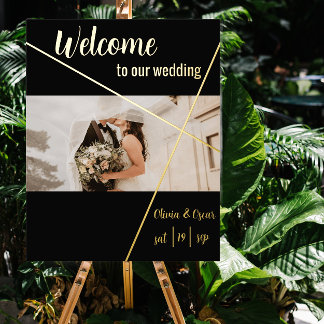 royal wedding welcome real foil sign