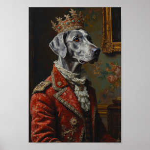 Royal Weimaraner Portrait Poster