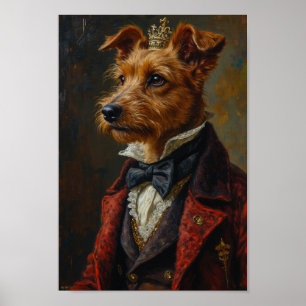 Royal Wire Fox Terrier Portrait Poster