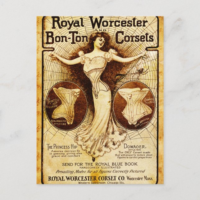 Royal Worcester corsets Postcard (Front)