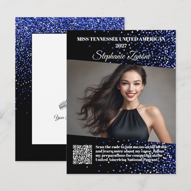 Royale Glitz Pageant Promo Autograph Postcard (Front/Back)