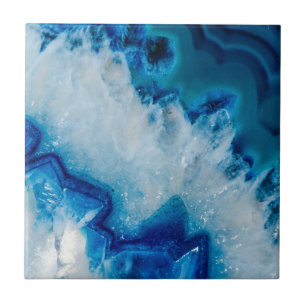 Royally Blue Agate Ceramic Tile