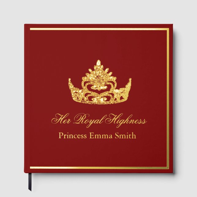 Royalty Scrapbook Photo Foil Her Royal Highness  Guest Book (Front)