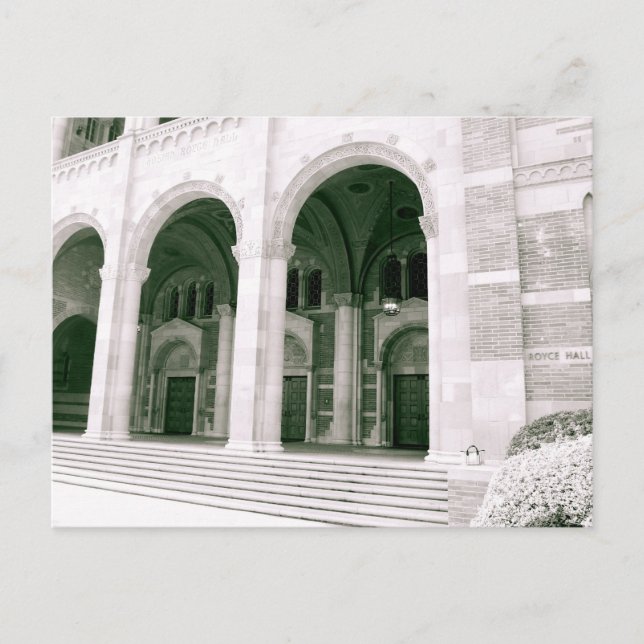 Royce Hall Black and White Postcard (Front)