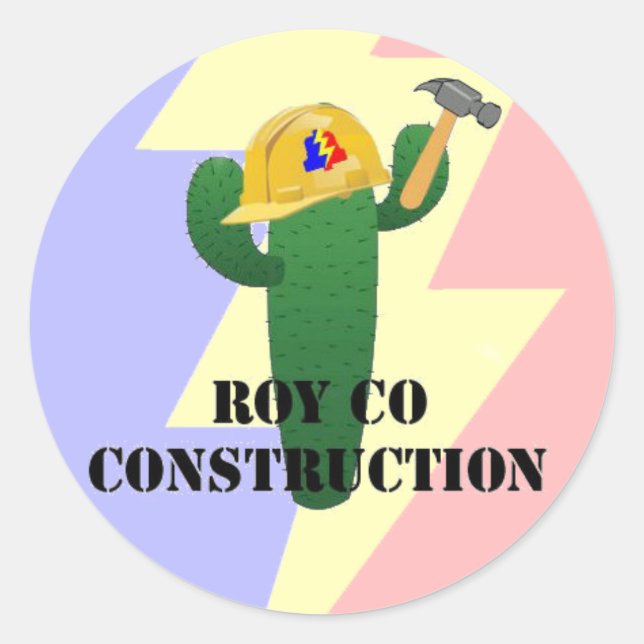 Royco Construction Classic Round Sticker (Front)