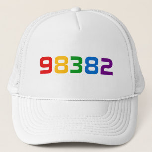 ROYGBIV Rainbow Colours ZIP Code Customised Trucker Hat