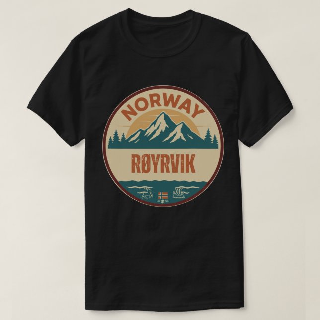 Røyrvik, Norge Norway T-Shirt (Design Front)