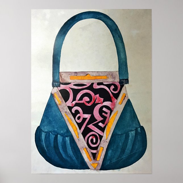 Rozanova - Design Of Women's Bag 1917 Poster (Front)