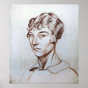 Rozanova - Self Portrait 1917 Poster