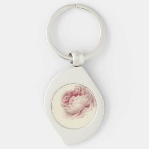 Roze Roos (1792) – Timeless Vintage Botanical Art Key Ring