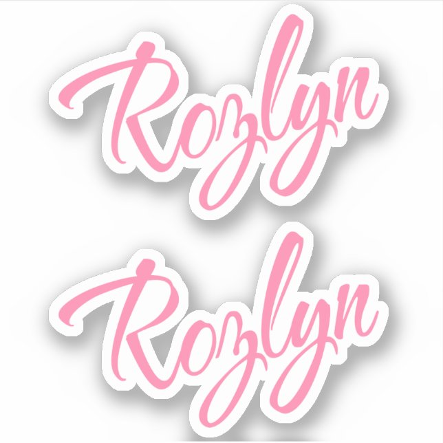 Rozlyn name pink cursive font x2 (Front)