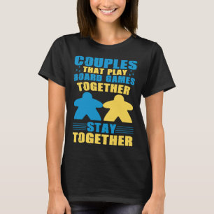 RPG Board Game Meeple Gamer Couple T-Shirt
