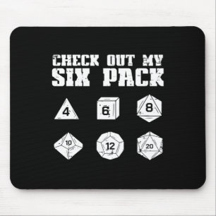 Rpg Check Out My 6 Pack Funny Gamer Men Boys  Mouse Pad