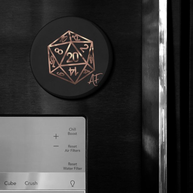 RPG Crit AF | Copper Fantasy Tabletop Gamer Dice Magnet (Creator Uploaded)
