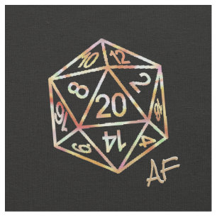 RPG Crit AF   Copper Tabletop PnP Role Player Dice Fabric