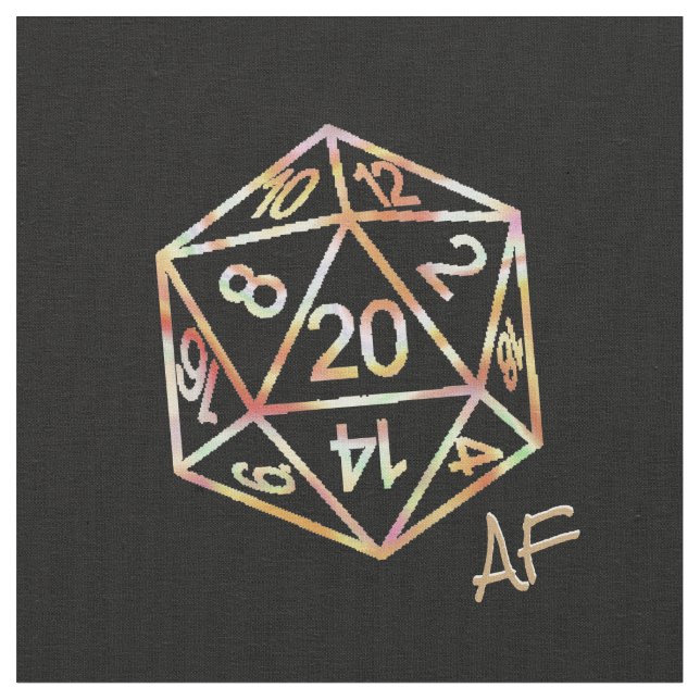 RPG Crit AF | Copper Tabletop PnP Role Player Dice Fabric (Close Up)