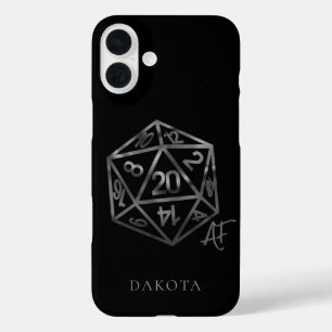 RPG Crit AF   Fantasy Tabletop Retro Gamer Dice iPhone 16 Plus Case