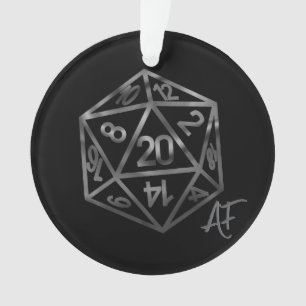 RPG Crit AF   Fantasy Tabletop Retro Gamer Dice Ornament