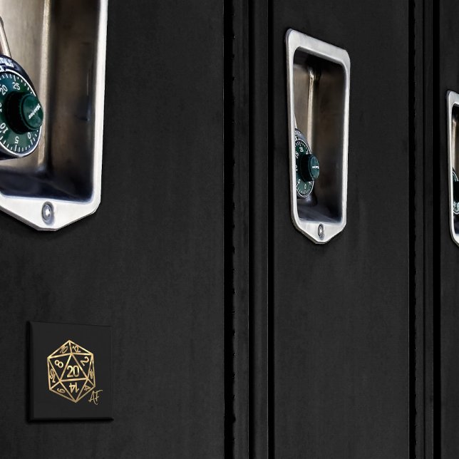 RPG Crit AF | Gold Retro Tabletop Roleplayer Dice Magnet (Creator Uploaded)