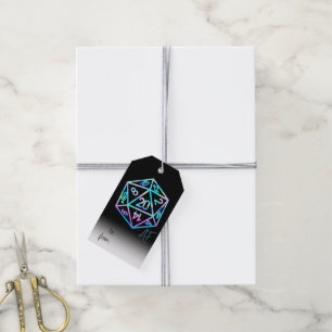 RPG Crit AF   Holo Retro PnP Tabletop Gamer Dice Gift Tags