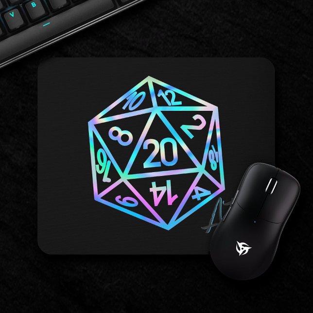 RPG Crit AF | Holo Retro PnP Tabletop Gamer Dice Mouse Pad (Creator Uploaded)