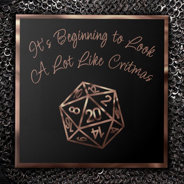 RPG Critmas | Copper Fantasy Tabletop Gamer Dice Ceramic Tile (Creator Uploaded)