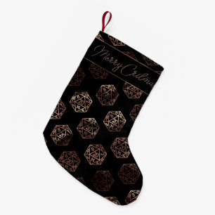 RPG Critmas   Copper Tabletop PnP Roleplayer Dice Small Christmas Stocking