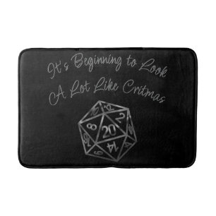 RPG Critmas   Fantasy Tabletop Retro Gamer Dice Bath Mat