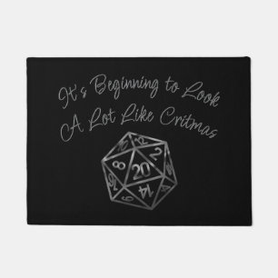 RPG Critmas   Fantasy Tabletop Retro Gamer Dice Doormat