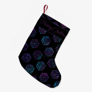 RPG Critmas Nebula Fantasy Tabletop Gamer Dice Small Christmas Stocking