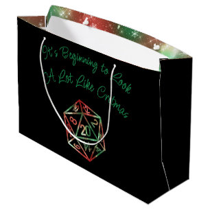 RPG Critmas   XMAS Fantasy Tabletop Gamer Dice Large Gift Bag