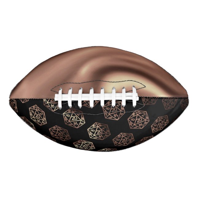 RPG Dice | Copper Fantasy Retro Tabletop PnP Gamer Football (Front)
