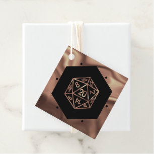 RPG Dice Copper Fantasy Tabletop Gamer Custom Favour Tags