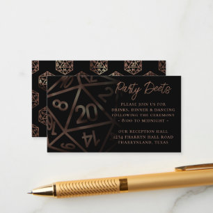 RPG Dice   Copper Fantasy Tabletop Gamer Reception Enclosure Card