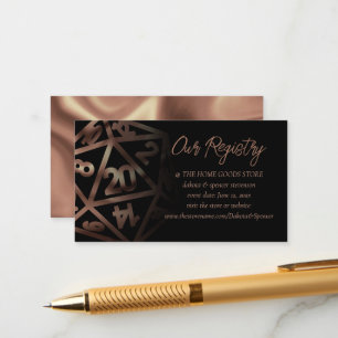RPG Dice   Copper Fantasy Tabletop Gamer Registry Enclosure Card