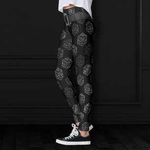 RPG Dice Fantasy Old School Tabletop Retro Gamer Leggings