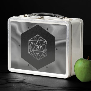 RPG Dice   Fantasy Old School Tabletop Retro Gamer Metal Lunch Box
